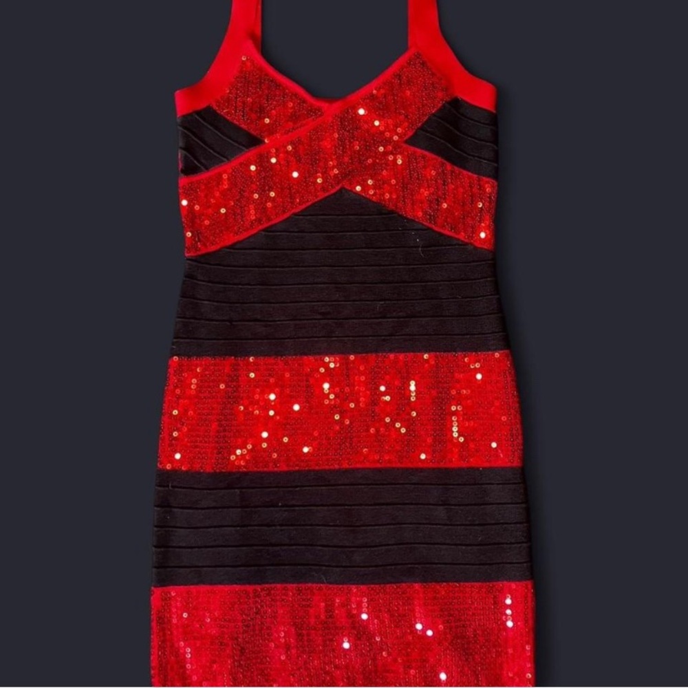 Say What? Red and black dress